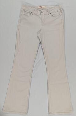 L.e.i. Jeans Juniors 11 Long Beige Light Wash Sophia Hipster Flare Stretch Denim